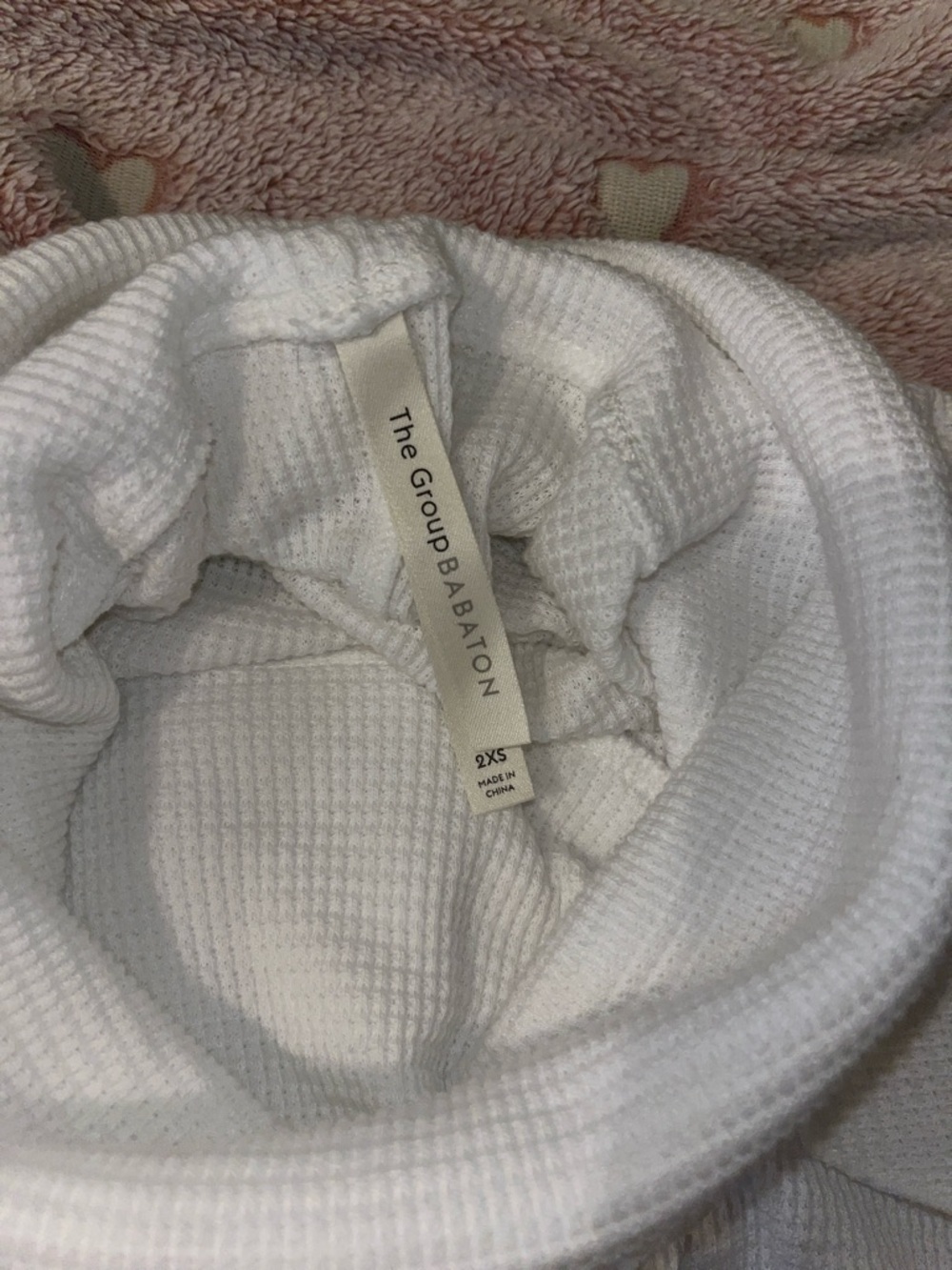 Babaton White Funnel-Neck Waffle-Knit Sweater - Picture 4 of 4